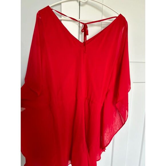 C Brand Tie Waist Flowy Rayon Dressy Romper Women's Size Small - Picture 5 of 8